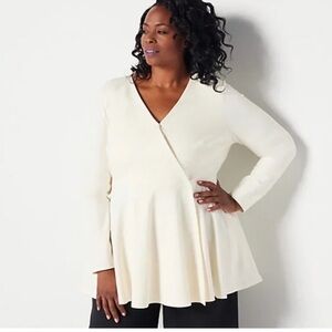 GIRL WITH CURVES Ponte Peplum Blazer A452277